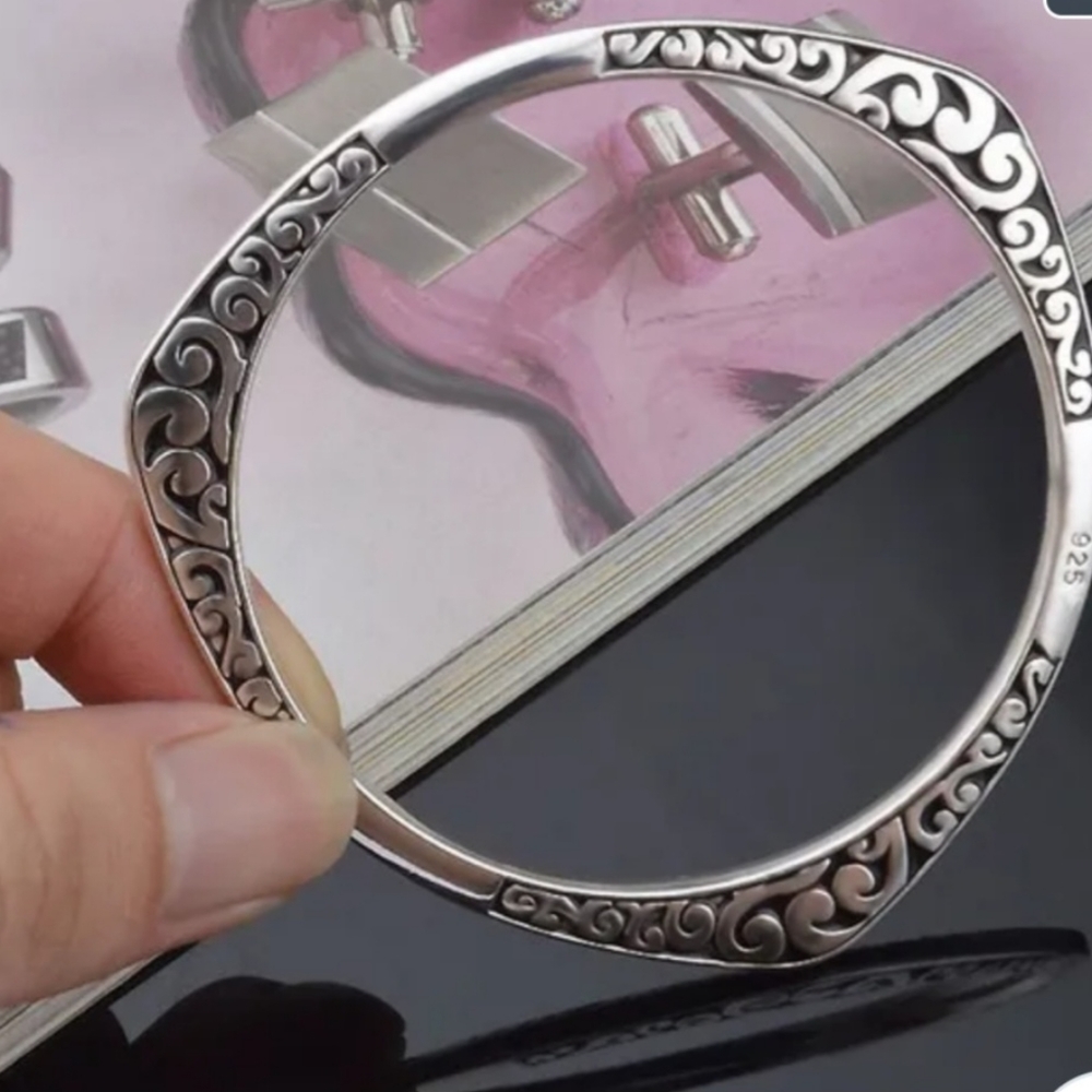 925 stamped Tibet silver bracelet